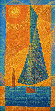Elements, acryl on canvas, 200 x 100 cm