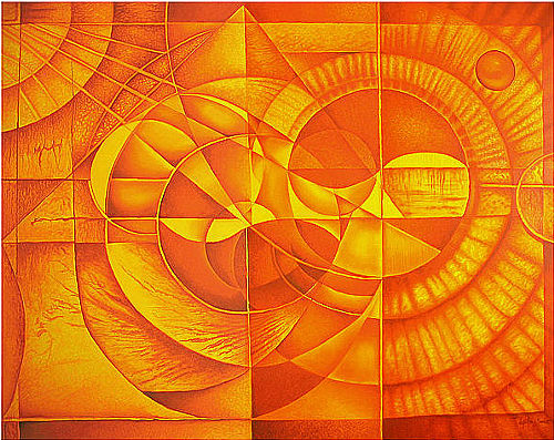 Heart of the sun II, oil on canvas, 120 x 150 cm