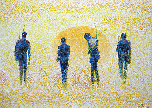 Massai, acryl on canvas, 50 x 70 cm