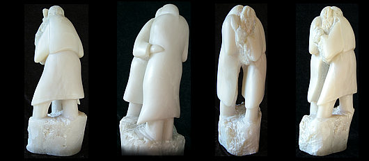 Leid, white soapstone, 35 x 15 cm, weight about 7 kg